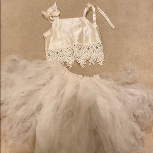 Ballerina skirt and silk tank